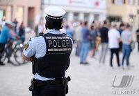 Solidaritaet mit Israel - Kundgebung auf dem Marktplatz in Rottenburg (Kreis Tuebingen)