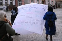 Demonstration auf dem Rottenburger Marktplatz (Kreis Tuebingen)