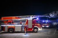 Begruessung der neuen Drehleiter der Freiwilligen Feuerwehr Horb