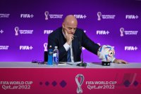 FUSSBALL WM 2022 Eroeffnung Pressekonferenz: FIFA Praesident Gianni Infantino (Schweiz)