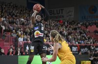 Basketball 1. Bundesliga 23/24: Tigers Tuebingen - HAKRO Merlins Crailsheim