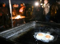 Themenbild: Bauernprotest in Rottenburg (Kreis Tuebingen), Blockade Autobahnzubringer B 28