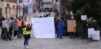 Demonstration auf dem Rottenburger Marktplatz (Kreis Tuebingen)