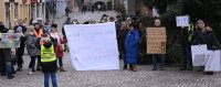 Demonstration auf dem Rottenburger Marktplatz (Kreis Tuebingen)