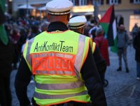 Kundgebung, Rettet Gaza, auf dem Holzmarkt in Tuebingen