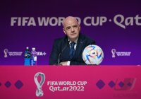 FUSSBALL WM 2022 Eroeffnung Pressekonferenz: FIFA Praesident Gianni Infantino (Schweiz)