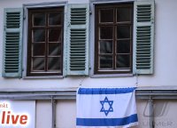 Schmuckbild; Symbolbild; Solidaritaet mit Israel auf dem Marktplatz in Tuebingen