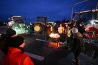 Themenbild: Bauernprotest in Rottenburg (Kreis Tuebingen), Blockade Autobahnzubringer B 28