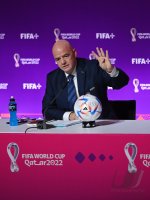 FUSSBALL WM 2022 Eroeffnung Pressekonferenz: FIFA Praesident Gianni Infantino (Schweiz)