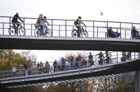 Eroeffnung der Radbruecke West in Tuebingen durch OB Boris Palmer