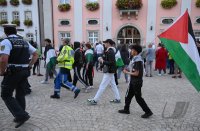 Solidaritaet mit Israel - Kundgebung auf dem Marktplatz in Rottenburg (Kreis Tuebingen)