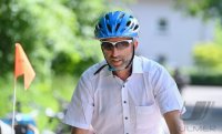 Tuebingen; Oberbuergermeister Boris Palmer auf dem Fahrrad