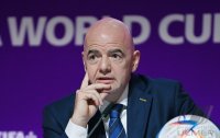 FUSSBALL WM 2022 Eroeffnung Pressekonferenz: FIFA Praesident Gianni Infantino (Schweiz)