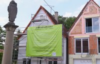 Ein Banner der Buergerinitiative Gegenwind in Wendelsheim