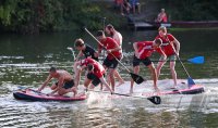 Volleyball Mannschaften des TV Rottenburg beim Team Stand Up Paddling