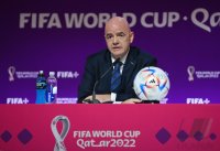 FUSSBALL WM 2022 Eroeffnung Pressekonferenz: FIFA Praesident Gianni Infantino (Schweiz)