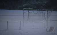 Fussball Kreisliga B 2   23/24: Schneebedeckter Platz beim SV Bad Imnau