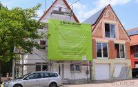 Ein Banner der Buergerinitiative Gegenwind in Wendelsheim