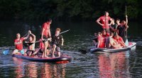 Volleyball Mannschaften des TV Rottenburg beim Team Stand Up Paddling