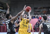 Basketball 1. Bundesliga 23/24: Tigers Tuebingen - HAKRO Merlins Crailsheim