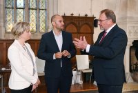 Auswaertige Kabinettssitzung im Kloster Bebenhausen (Sommerrefektorium)