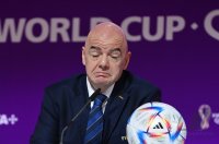 FUSSBALL WM 2022 Eroeffnung Pressekonferenz: FIFA Praesident Gianni Infantino (Schweiz)