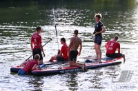 Volleyball Mannschaften des TV Rottenburg beim Team Stand Up Paddling