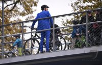 Eroeffnung der Radbruecke West in Tuebingen durch OB Boris Palmer