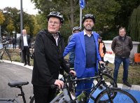 Eroeffnung der Radbruecke West in Tuebingen durch OB Boris Palmer