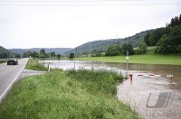 Hochwasser, Neckar in Rottenburg - Obernau (Kreis Tuebingen)