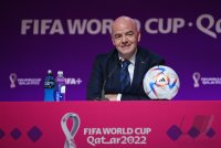 FUSSBALL WM 2022 Eroeffnung Pressekonferenz: FIFA Praesident Gianni Infantino (Schweiz)